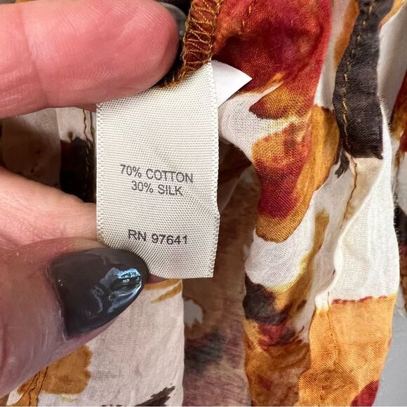 J.Jill silk blend wrap top 🍁Fall colors🍁 small petite - Picture 5 of 7